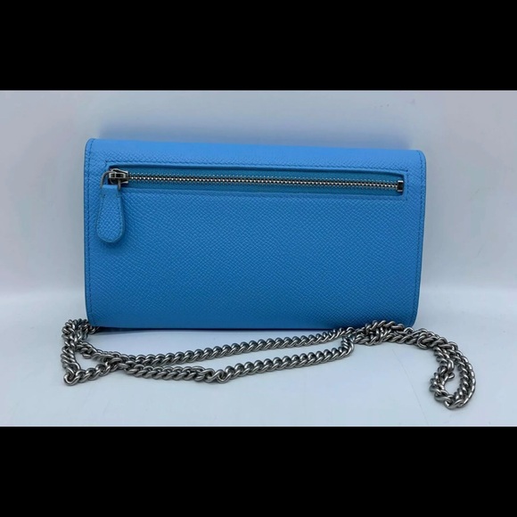 BALENCIAGA Blue VILLE PHONE Wallet on Chain - Picture 4 of 8